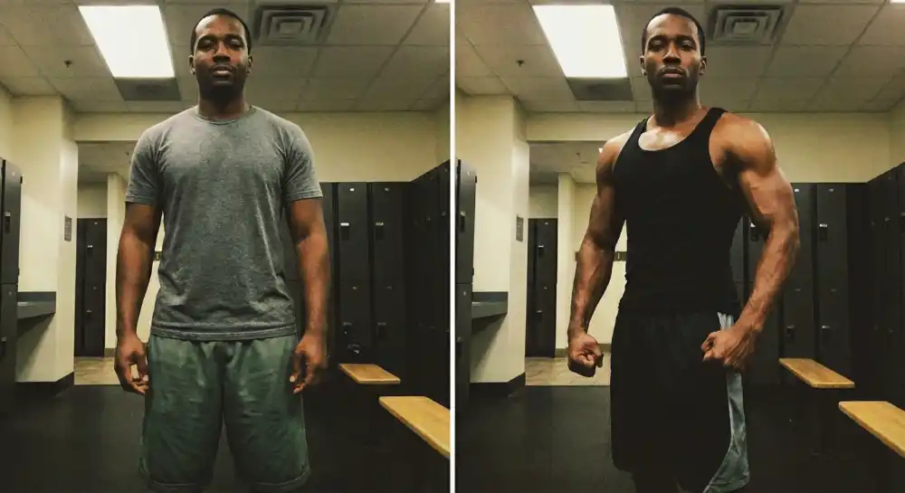 Before and After Client Rudy after Semiglutide