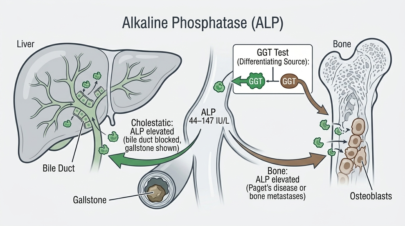 ALP (Alkaline Phosphatase): The Liver and Bone Enzyme That Reveals Bile Flow and Skeletal Health
