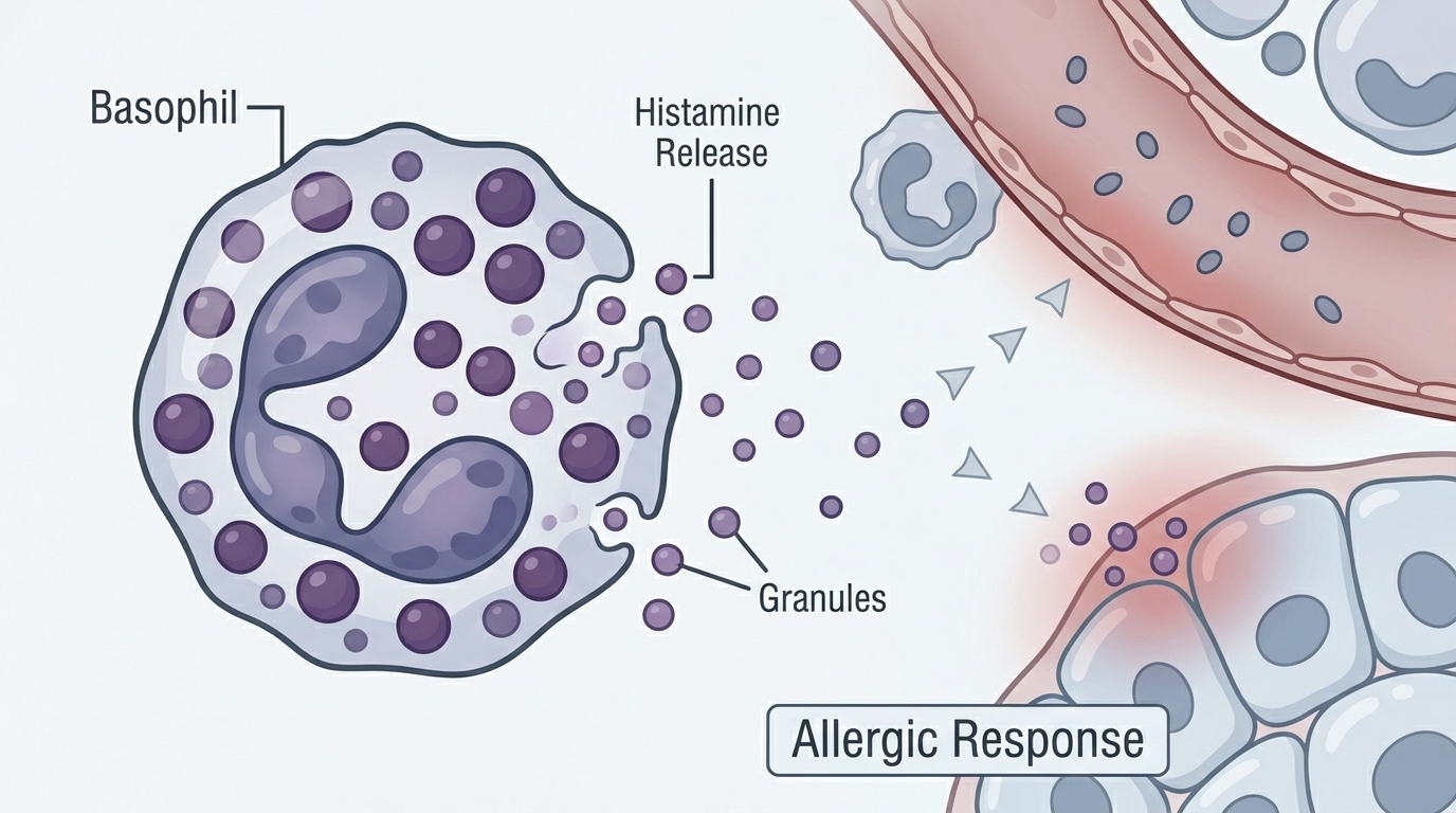 Basophils: The Rarest White Blood Cell and What Elevated Counts Signal About Allergies and Bone Marrow Health