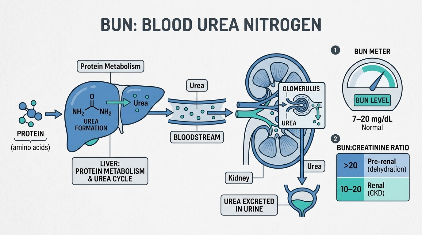 BUN (Blood Urea Nitrogen): What Kidney Waste Markers Tell You About Protein Metabolism and Kidney Function