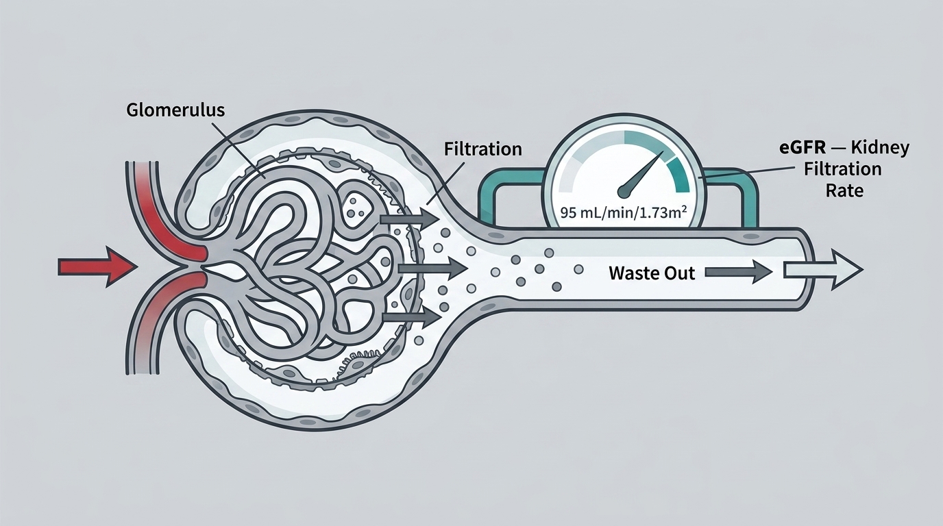 eGFR Kidney Filtration Rate Diagram