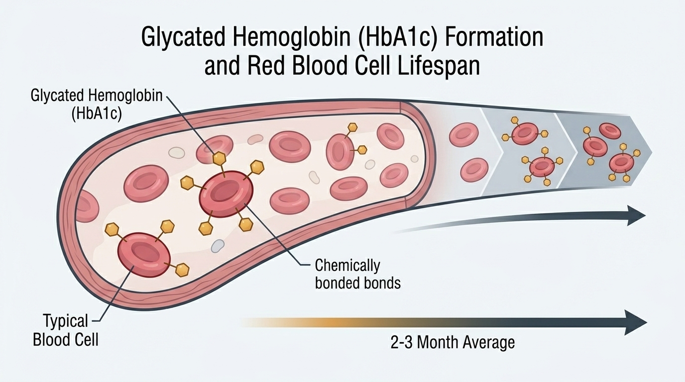 Hemoglobin A1c HbA1c Blood Test Diagram