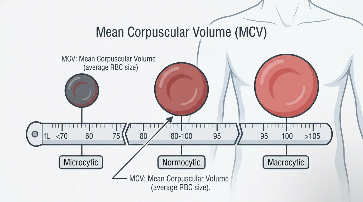 MCV (Mean Corpuscular Volume): What Red Blood Cell Size Reveals About Iron, B12, and Anemia