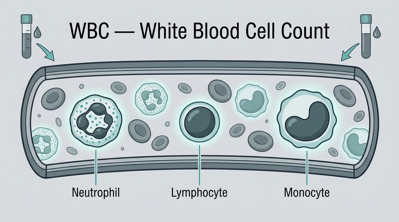 WBC White Blood Cell Count Blood Test Diagram